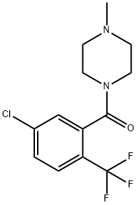 (5-Chloro-2-(trifluoromethyl)phenyl)(4-methylpiperazin-1-yl)methanone 구조식 이미지