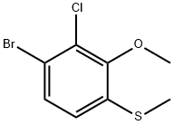 (4-Bromo-3-chloro-2-methoxyphenyl)(methyl)sulfane Structure