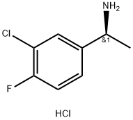 (S)-1-(3-Chloro-4-fluorophenyl)ethan-1-amine hydrochloride Structure