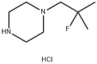 Piperazine, 1-(2-fluoro-2-methylpropyl)-, hydrochloride (1:2) Structure