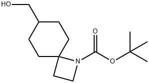 1-Azaspiro[3.5]nonane-1-carboxylic acid, 7-(hydroxymethyl)-, 1,1-dimethylethyl ester 구조식 이미지