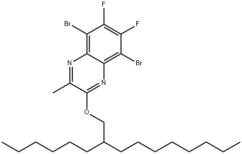 5,8-dibromo-6,7-difluoro-3-
methyl-2-((2-hexyldecyl)oxy)quinoxaline Structure