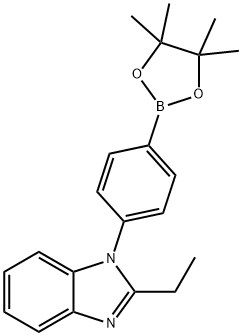 1H-Benzimidazole, 2-ethyl-1-[4-(4,4,5,5-tetramethyl-1,3,2-dioxaborolan-2-yl)phenyl]?- Structure