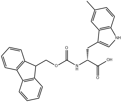 D-Tryptophan, N-[(9H-fluoren-9-ylmethoxy)carbonyl]-5-methyl- Structure