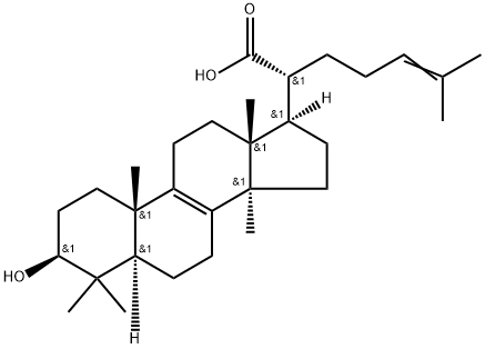 3β-Hydroxylanosta-8,24-dien-21-oic acid 구조식 이미지