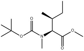 L-Isoleucine, N-[(1,1-dimethylethoxy)carbonyl]-N-methyl-, methyl ester Structure