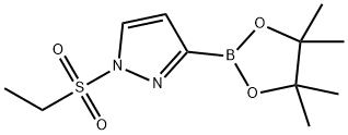 1H-Pyrazole, 1-(ethylsulfonyl)-3-(4,4,5,5-tetramethyl-1,3,2-dioxaborolan-2-yl)- Structure