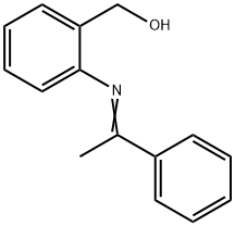 Benzenemethanol, 2-[(1-phenylethylidene)amino]- Structure