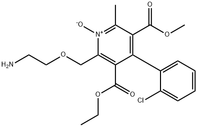 3,5-Pyridinedicarboxylic acid, 2-[(2-aminoethoxy)methyl]-4-(2-chlorophenyl)-6-methyl-, 3-ethyl 5-methyl ester, 1-oxide 구조식 이미지