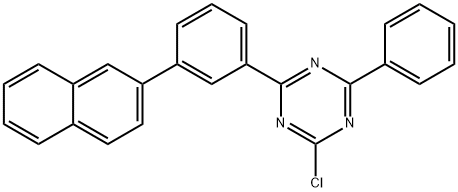 1,3,5-Triazine, 2-chloro-4-[3-(2-naphthalenyl)phenyl]-6-phenyl- Structure