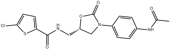 (S)-N-((3-(4-acetamidophenyl)-2-oxooxazolidin-5-yl)methyl)-5-chlorothiophene-2-carboxamide Structure