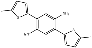 1,4-Benzenediamine, 2,5-bis(5-methyl-2-thienyl)- Structure