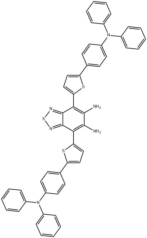 2,1,3-Benzothiadiazole-5,6-diamine, 4,7-bis[5-[4-(diphenylamino)phenyl]-2-thienyl]- Structure