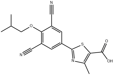 2-(3,5-dicyano-4-isobutoxyphenyl)-4-methylthiazole-5-carboxylic acid Structure