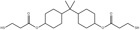 Propanoic acid, 3-mercapto-, 1,1'-[(1-methylethylidene)di-4,1-cyclohexanediyl] ester Structure