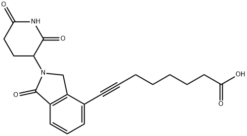 7-Octynoic acid, 8-[2-(2,6-dioxo-3-piperidinyl)-2,3-dihydro-1-oxo-1H-isoindol-4-yl]- Structure