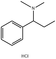 Benzenemethanamine, α-ethyl-N,N-dimethyl-, hydrochloride (1:1) Structure