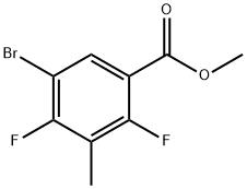 Benzoic acid, 5-bromo-2,4-difluoro-3-methyl-, methyl ester Structure