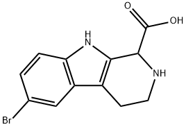1H-Pyrido[3,4-b]indole-1-carboxylic acid, 6-bromo-2,3,4,9-tetrahydro- Structure