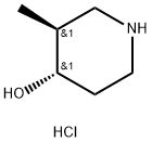 4-Piperidinol, 3-methyl-, hydrochloride (1:1), (3S,4S)- Structure