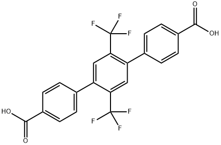 2',5'-bis(trifluoromethyl)-[1,1':4',1"-terphenyl]-4,4"-dicarboxylic acid 구조식 이미지