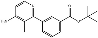 Benzoic acid, 3-(4-amino-3-methyl-2-pyridinyl)-, 1,1-dimethylethyl ester Structure