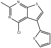 Thieno[2,3-d]pyrimidine, 4-chloro-2-methyl-5-(2-thienyl)- 구조식 이미지