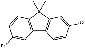 9H-Fluorene, 6-bromo-2-chloro-9,9-dimethyl- Structure