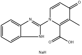 2-Pyridinecarboxylic acid, 1-(1H-benzimidazol-2-yl)-1,4-dihydro-3-methyl-4-oxo-, sodium salt (1:1) 구조식 이미지