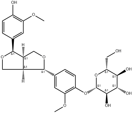 epipinoresinol-4'-O-β-D-glucoside 구조식 이미지