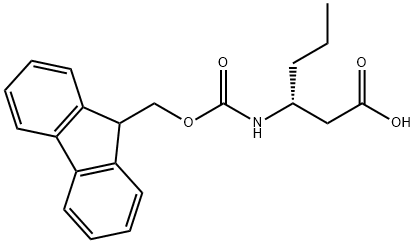 Hexanoic acid, 3-[[(9H-fluoren-9-ylmethoxy)carbonyl]amino]-, (3R)- Structure