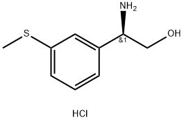 (R)-2-Amino-2-(3-(methylthio)phenyl)ethanol hydrochloride Structure