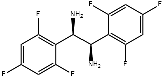 1,2-Ethanediamine, 1,2-bis(2,4,6-trifluorophenyl)-, (1R,2R)- Structure