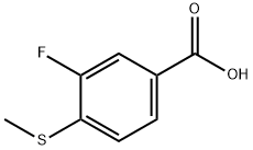 3-Fluoro-4-(methylthio)benzoic 
acid Structure