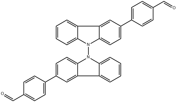 4,4'-([9,9'-bicarbazole]-3,3'-diyl)dibenzaldehyde Structure