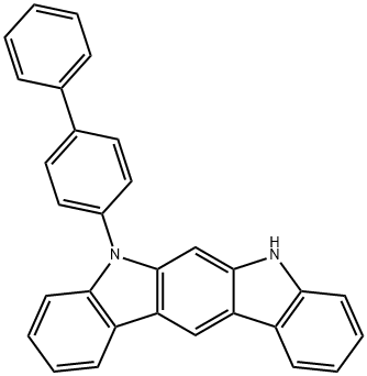 Indolo[2,3-b]carbazole, 5-[1,1'-biphenyl]-4-yl-5,7-dihydro- Structure