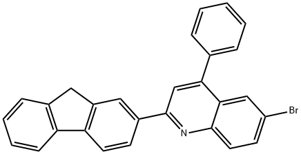 Quinoline, 6-bromo-2-(9H-fluoren-2-yl)-4-phenyl- Structure