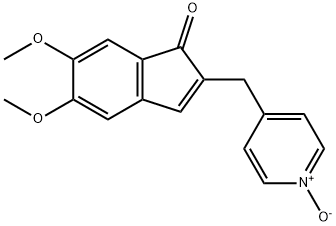 1H-Inden-1-one, 5,6-dimethoxy-2-[(1-oxido-4-pyridinyl)methyl]- 구조식 이미지