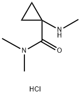 N,N-Dimethyl-1-(methylamino)cyclopropane-1-carboxamide hydrochloride 구조식 이미지