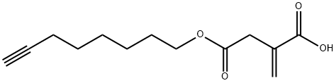 Butanedioic acid, 2-methylene-, 4-(7-octyn-1-yl) ester Structure