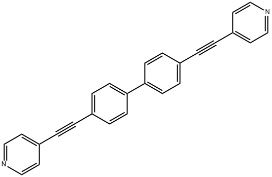 Pyridine, 4,4'-([1,1'-biphenyl]-4,4'-diyldi-2,1-ethynediyl)bis- 구조식 이미지