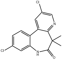 6H-Pyrido[2,3-d][1]benzazepin-6-one, 2,9-dichloro-5,7-dihydro-5,5-dimethyl- Structure