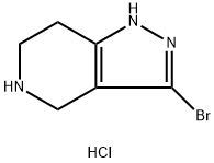 1H-Pyrazolo[4,3-c]pyridine, 3-bromo-4,5,6,7-tetrahydro-, hydrochloride (1:2) Structure