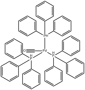 Palladium, carbonyltris(triphenylphosphine)-, (T-4)- Structure