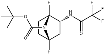 N-(endo-7-Boc-7-azabicyclo[2.2.1]heptan-2-yl) trifluoroacetamide 구조식 이미지