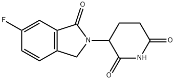 2,6-Piperidinedione, 3-(6-fluoro-1,3-dihydro-1-oxo-2H-isoindol-2-yl)- Structure