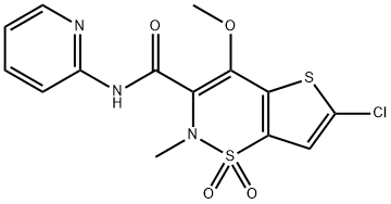 2H-Thieno[2,3-e]-1,2-thiazine-3-carboxamide, 6-chloro-4-methoxy-2-methyl-N-2-pyridinyl-, 1,1-dioxide Structure