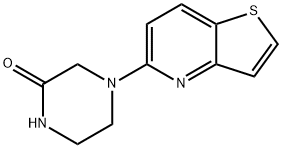 2-Piperazinone, 4-thieno[3,2-b]pyridin-5-yl- Structure