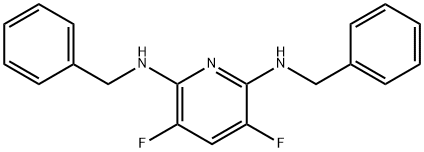 2,6-Pyridinediamine, 3,5-difluoro-N2,N6-bis(phenylmethyl)- Structure