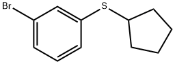 Benzene, 1-bromo-3-(cyclopentylthio)- Structure